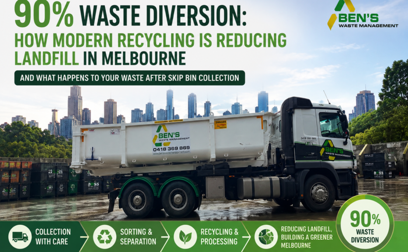 90% Waste Diversion: How Modern Recycling is Reducing Landfill in Melbourne and What Happens to Your Waste After Skip Bin Collection