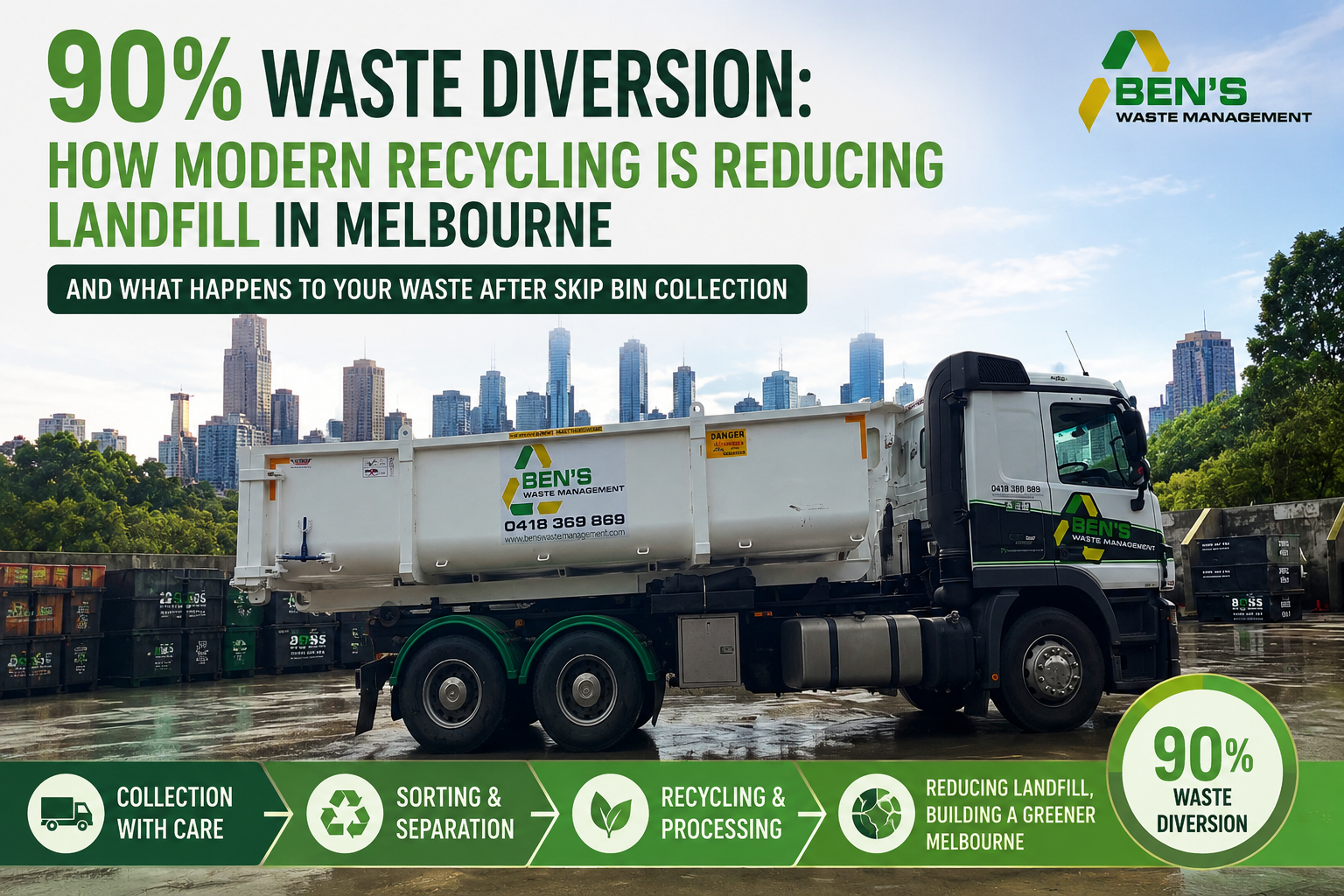 90% Waste Diversion: How Modern Recycling is Reducing Landfill in Melbourne and What Happens to Your Waste After Skip Bin Collection